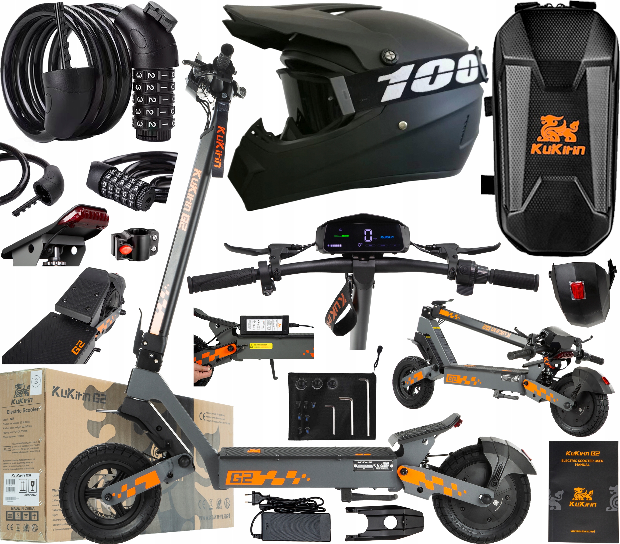 2026 KuKirin G2 pojazdy elektryczne 800W 45KM/H 48V 15Ah 55KM 10" +Prezent