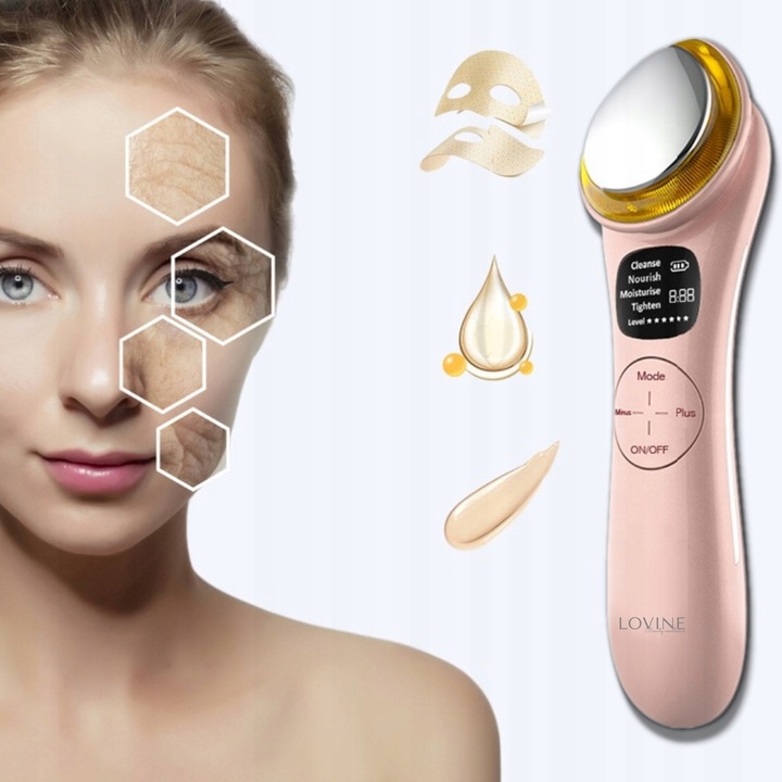 MEZOTERAPIA LOVINE 4w1 TERAPIA ŚWIATŁEM LIFTING Zasilanie akumulatorowe sieciowe