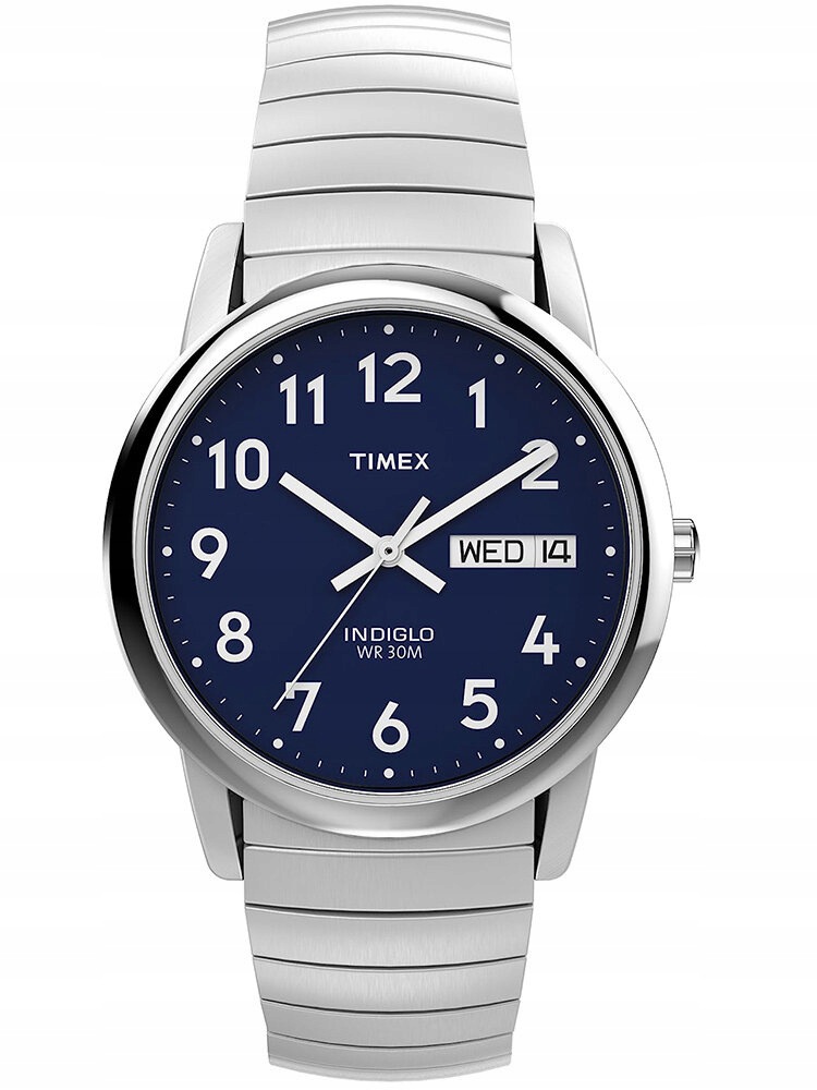 Pánské Hodinky Timex T20031 Stříbrný Náramek Datumovka Dárek Pro Kluka