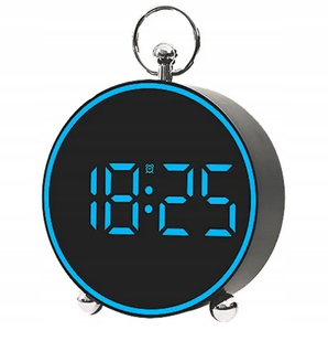 BUDZIK LED ELEKTRONICZNY CYFROWY TEMPERATURA GODZINA ALARM REGULACJA
