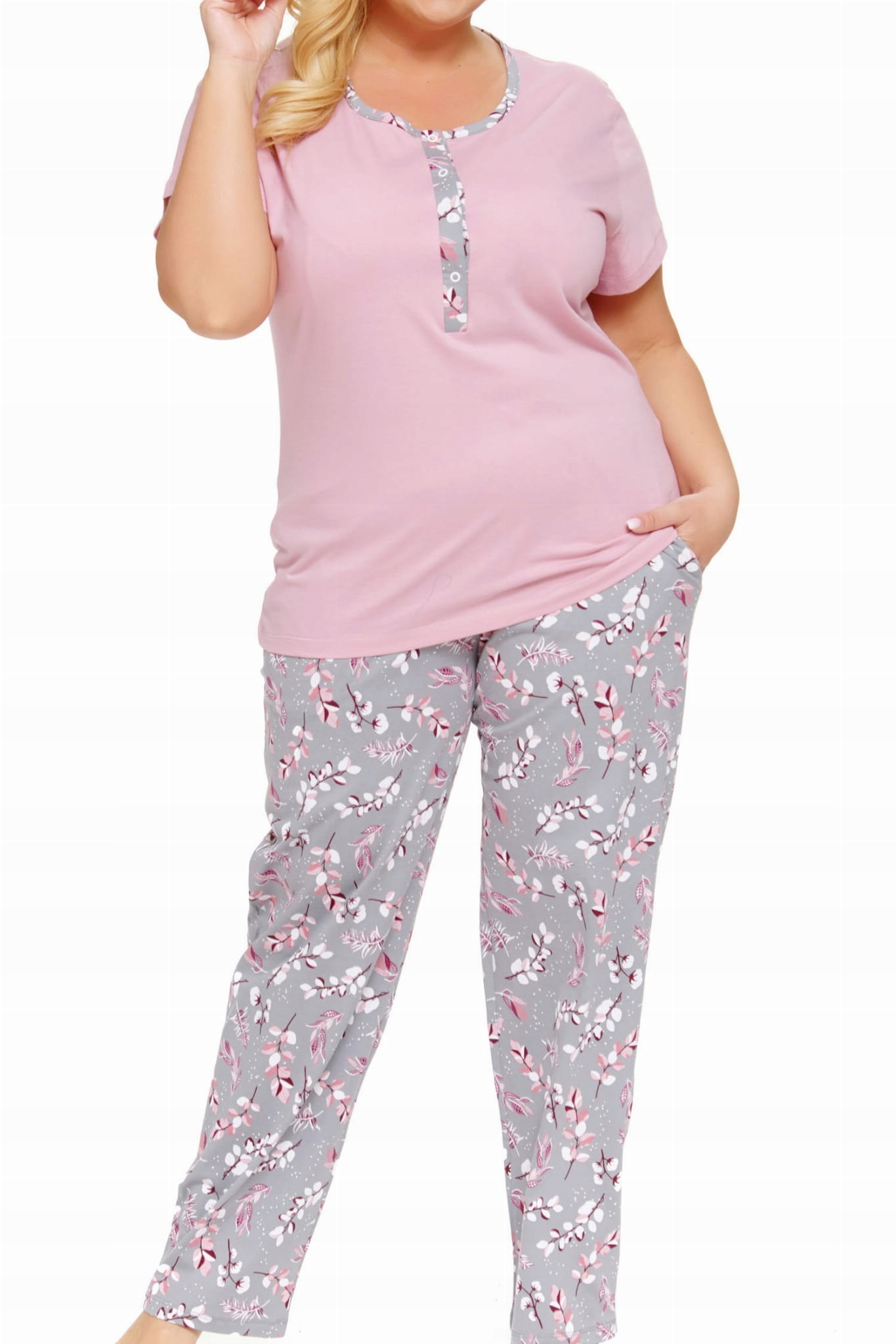 Dámské pyžamo Dn-nightwear PB.5275 růžové [Velikost M]