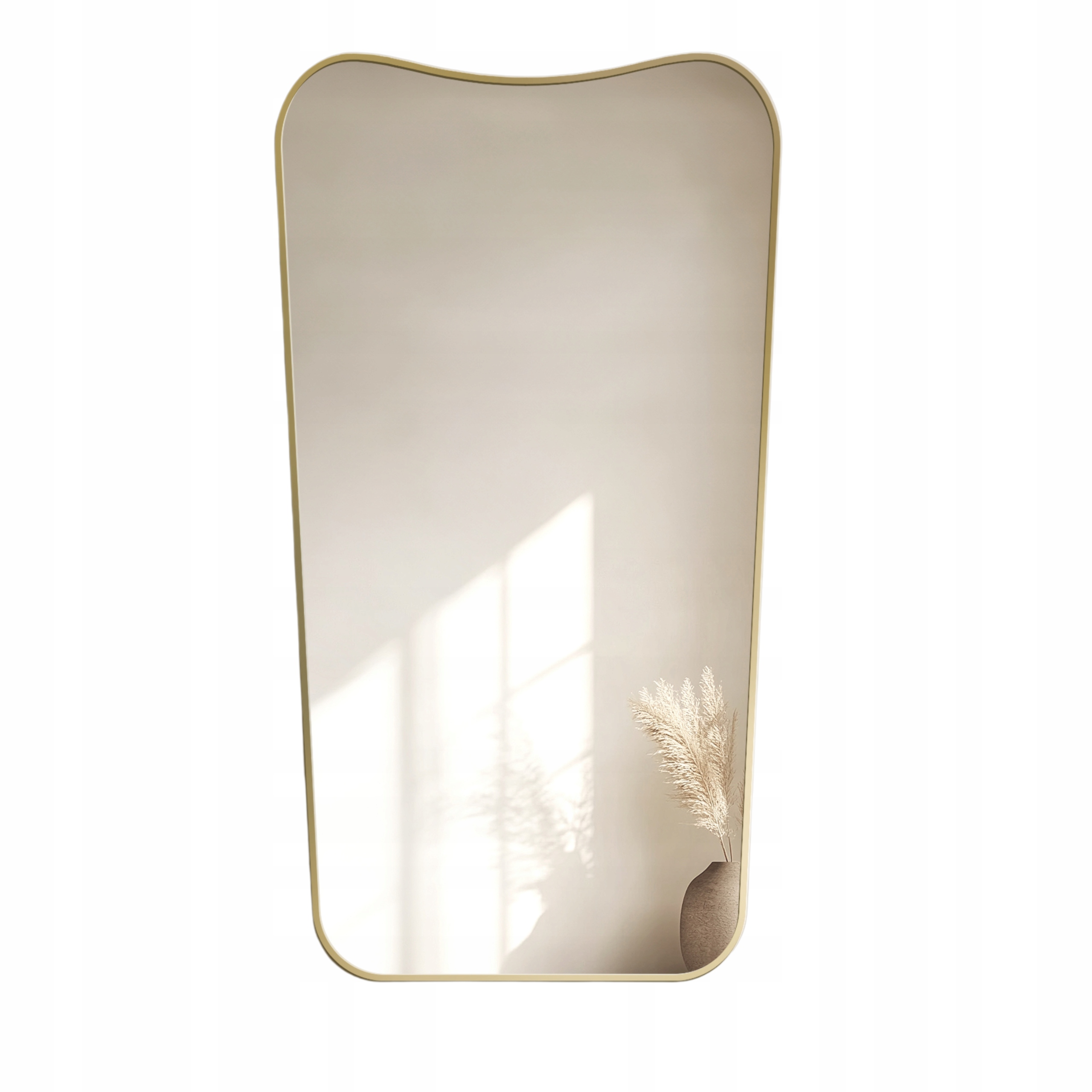 Zrcadlo ve zlatém rámu Mdf Slim 90X180