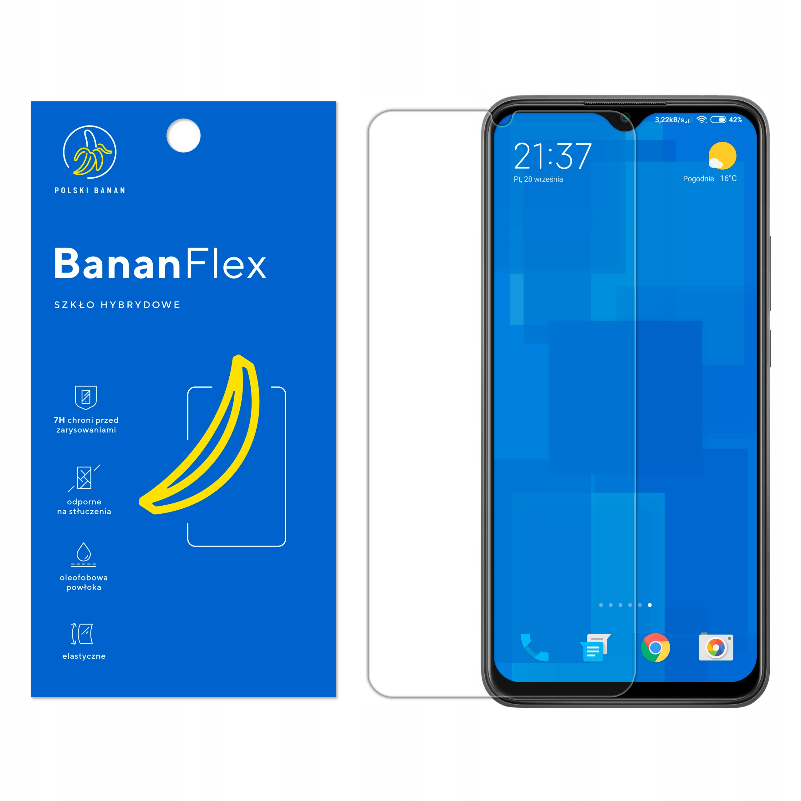 

Szkło Hybrydowe Polski Banan 7H do Xiaomi Redmi 9