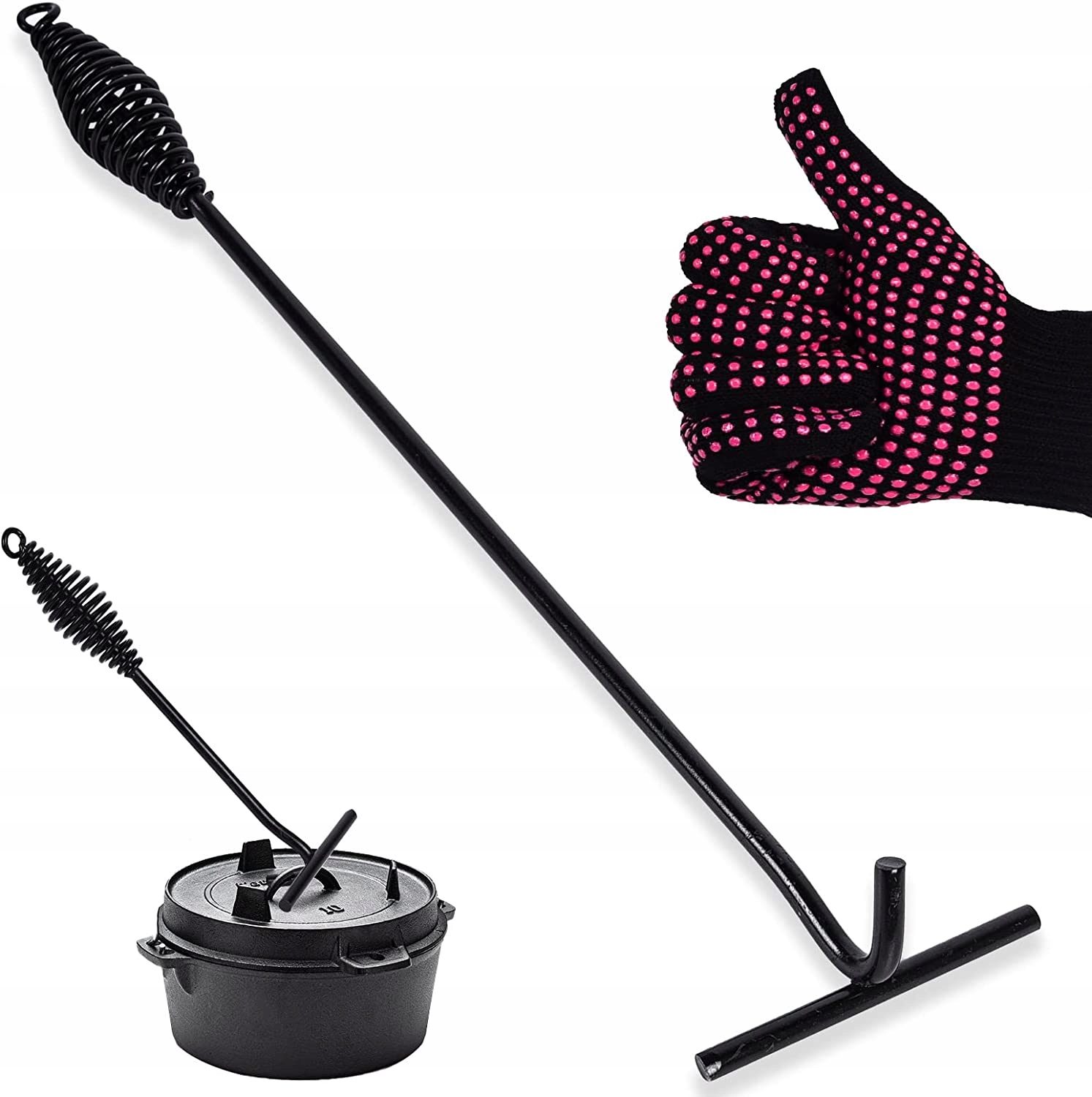 

Uchwyt Do Podnoszenia Pokrywy Kociołka Rękawica