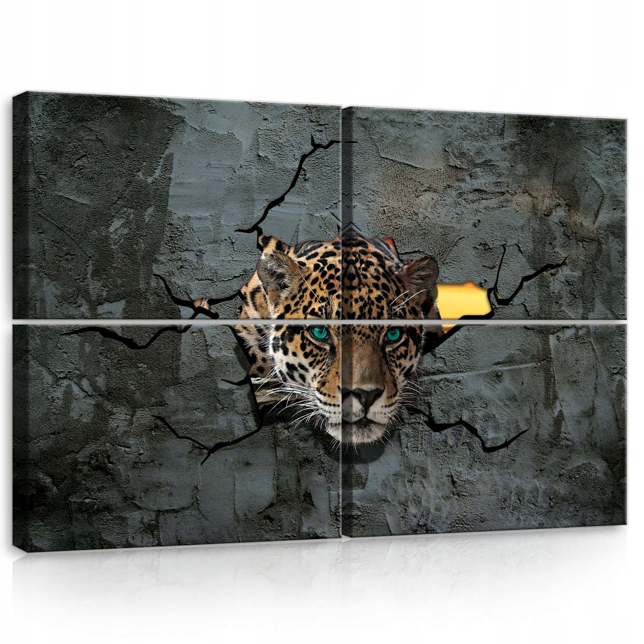 Obraz 120x80 Jaguar prielom stena praskliny sila diviaka príroda