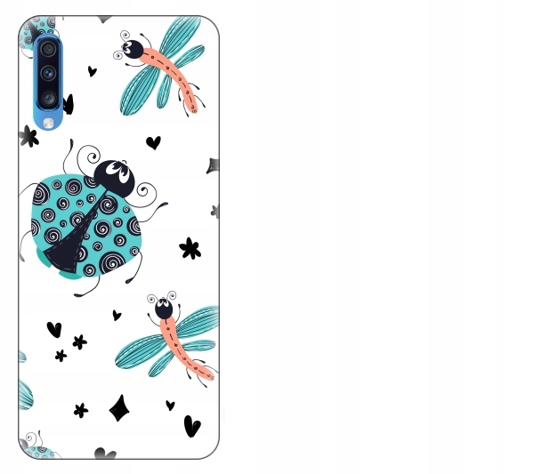 

Etui pokrowiec Samsung Galaxy A70 Owady ważki żuki