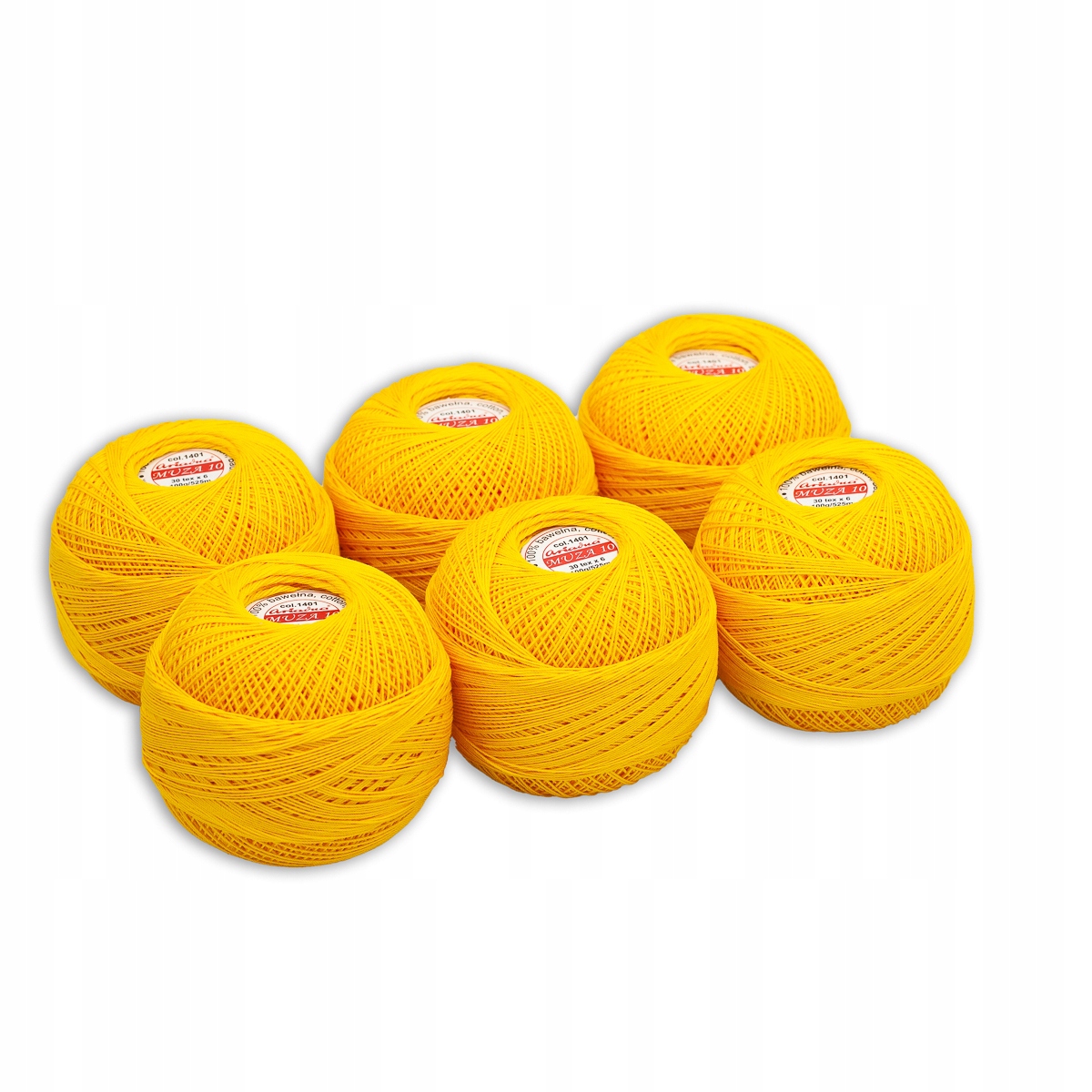 Háčkovací Příze Múza 10 žlutá kol. 1401 6 Ks