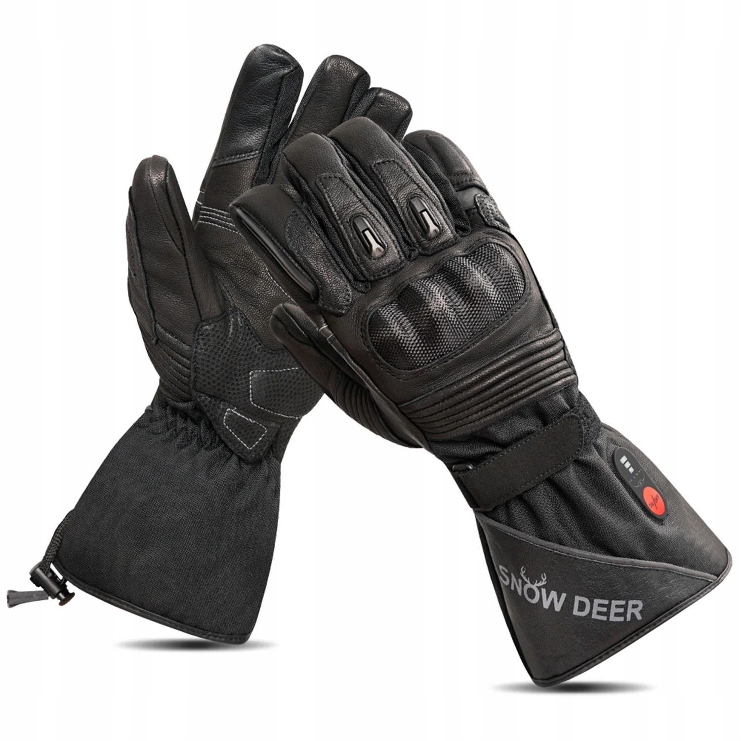Podgrzewane rękawice motocyklowe Snow Deer/czarne