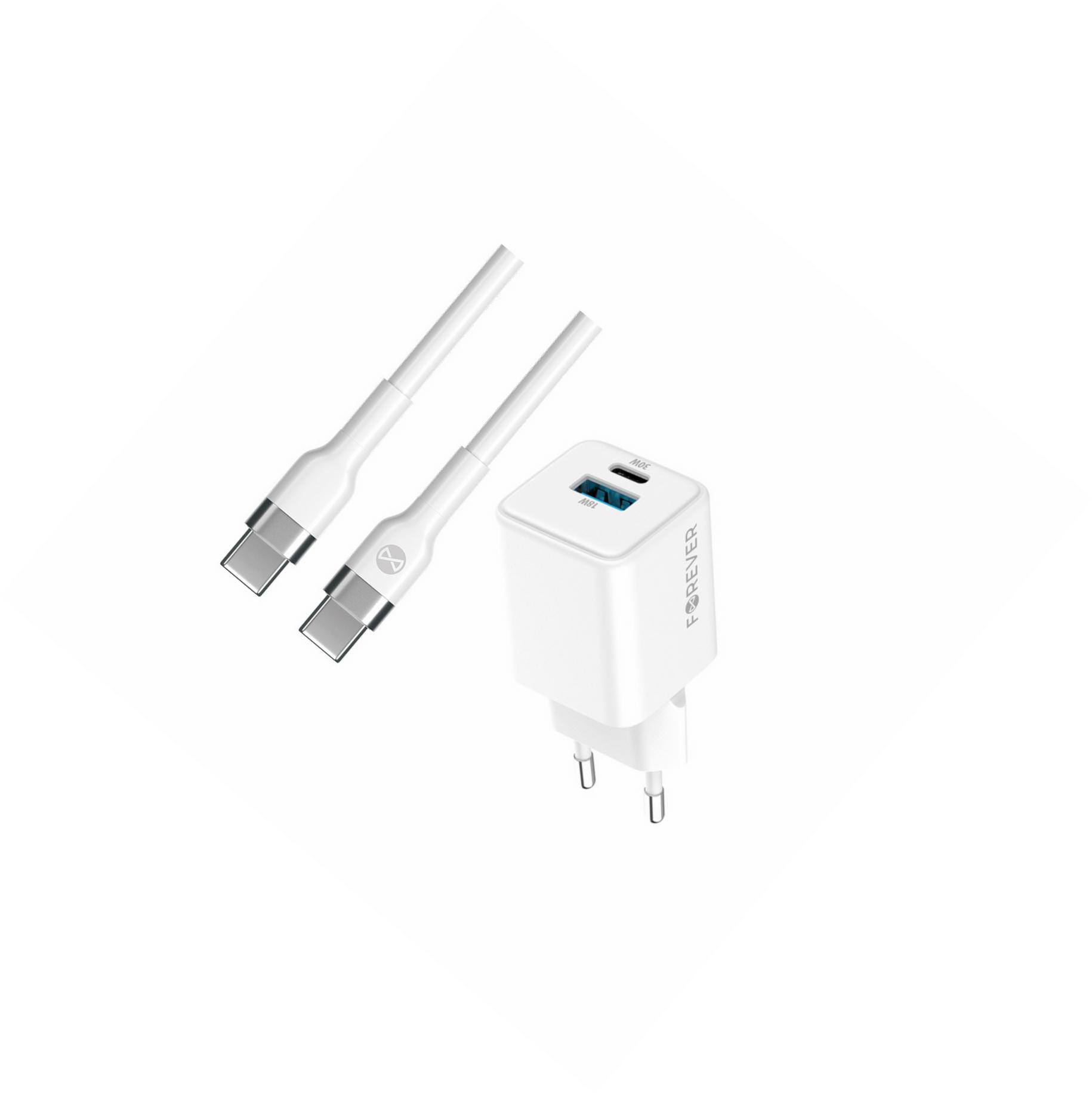 Szybka ładowarka GaN 30W 2 wejścia Usb i Usb-c z kablem do Sony Xperia 1