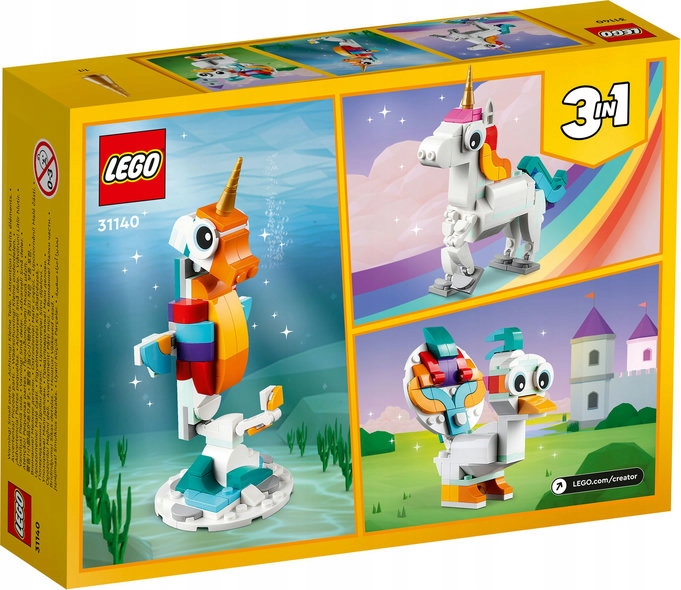LEGO Creator 31140 Magiczny Jednorożec Wiek dziecka 7 lat +