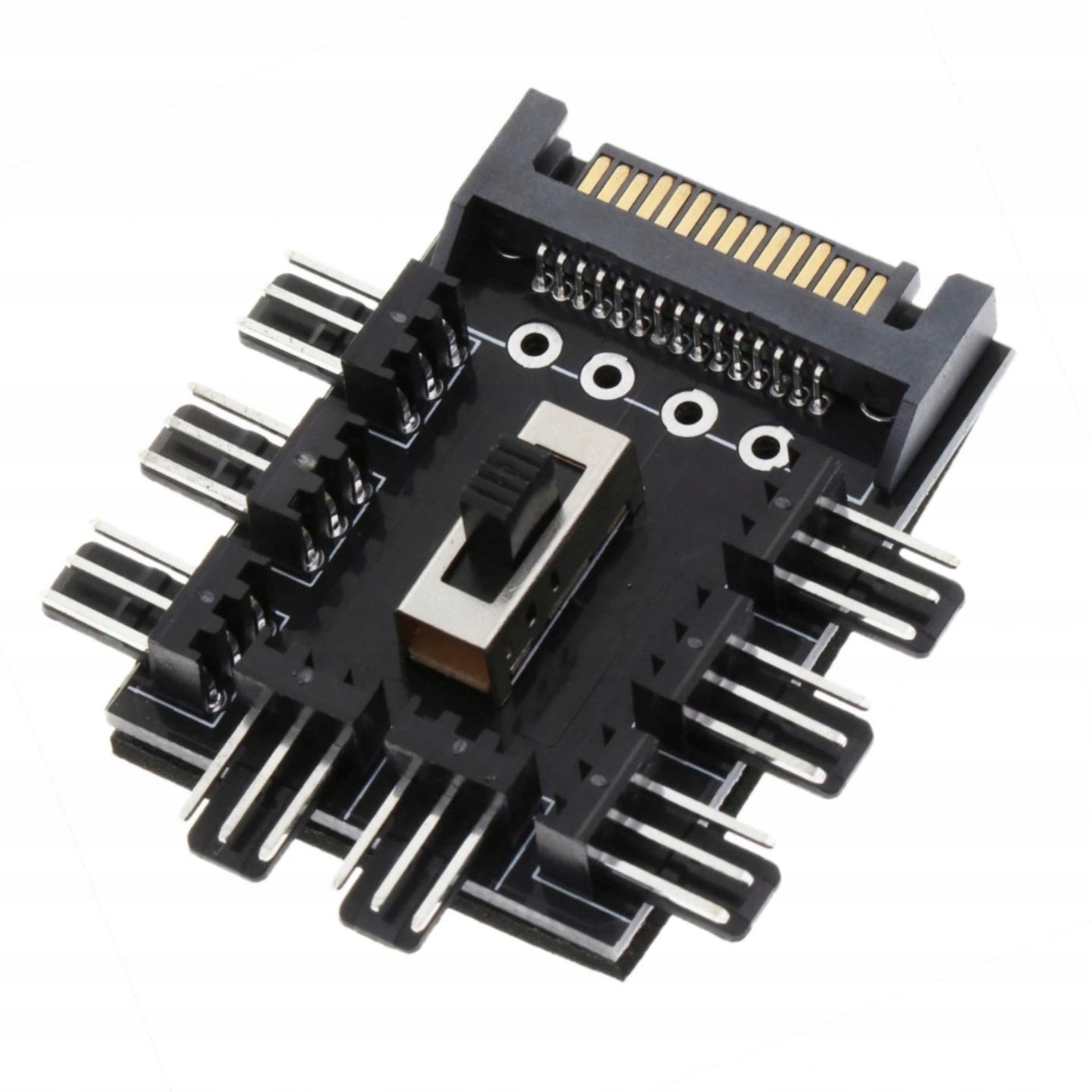 Адаптер SATA Fan Hub 1 до 8 3Pin Splitter, Riser