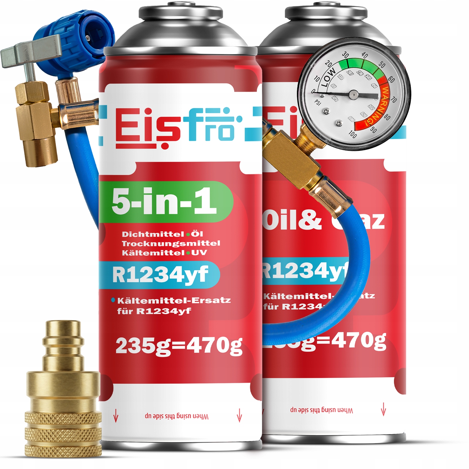 2x Gaz Pro Klimatizace R1234yf chladivo 2v1 5v1 Kabelový Adaptér