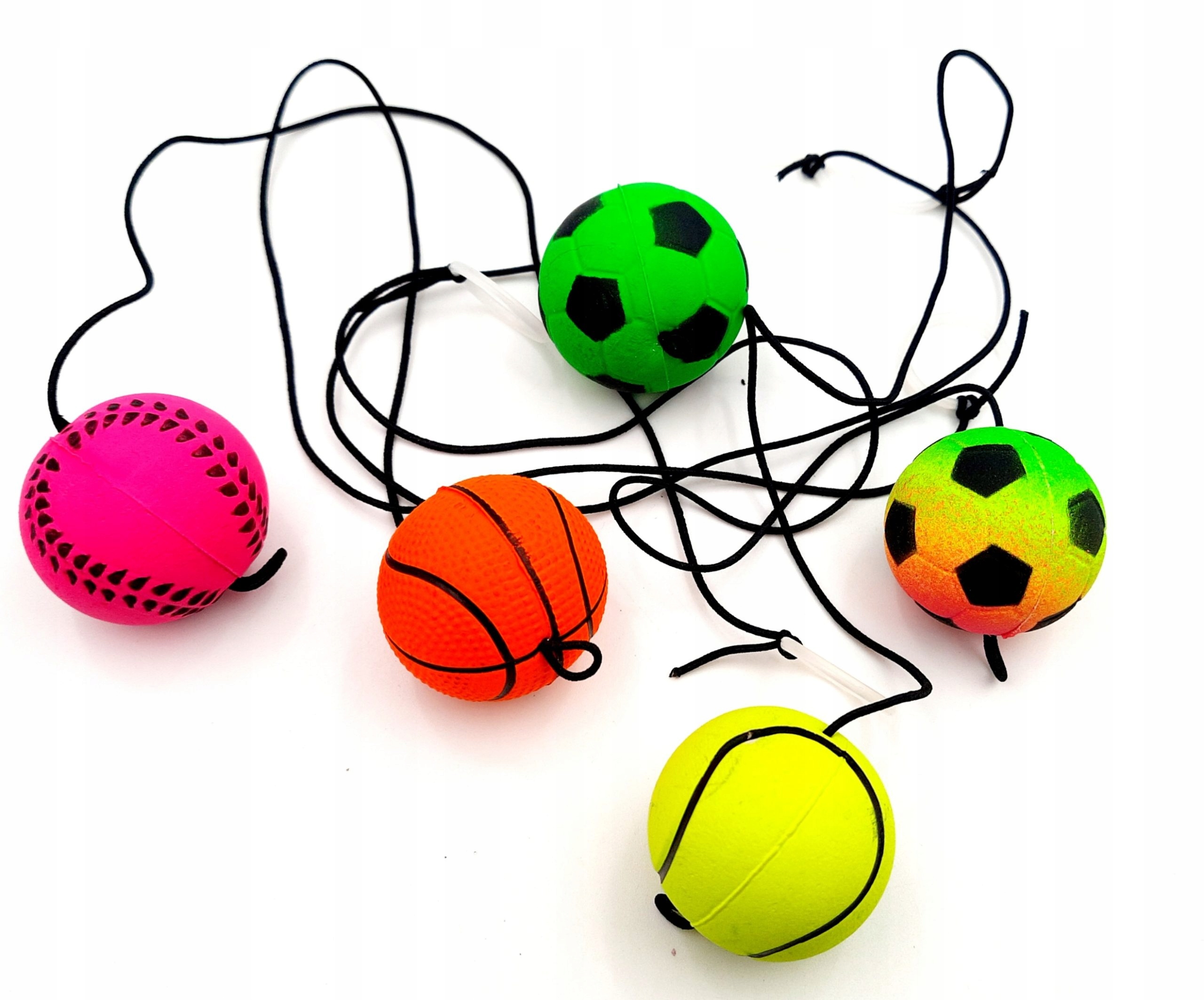 SPORTOWA PIŁECZKA NA GUMCE GRA SPRYT ZRĘCZNOŚĆ 4CM