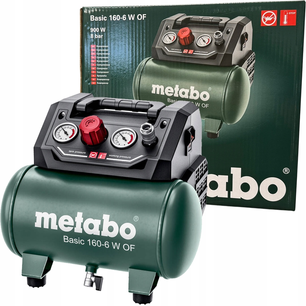 Metabo Kompresor Sprężarka bezolejowa Basic 160-6 W Of 900W 6L 601501000