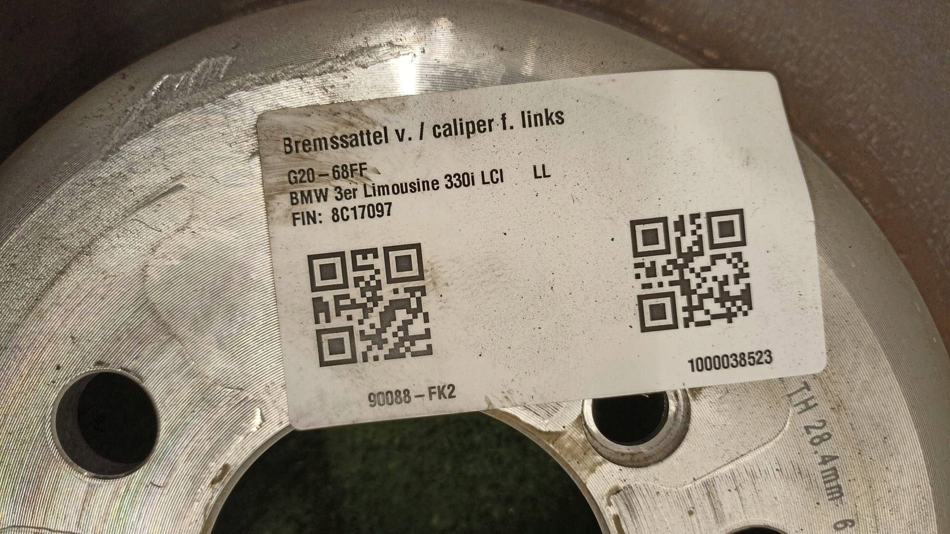BMW 3 G20 HAMULCE kotuče plotýnky třmen 6880073 6883980 6883979