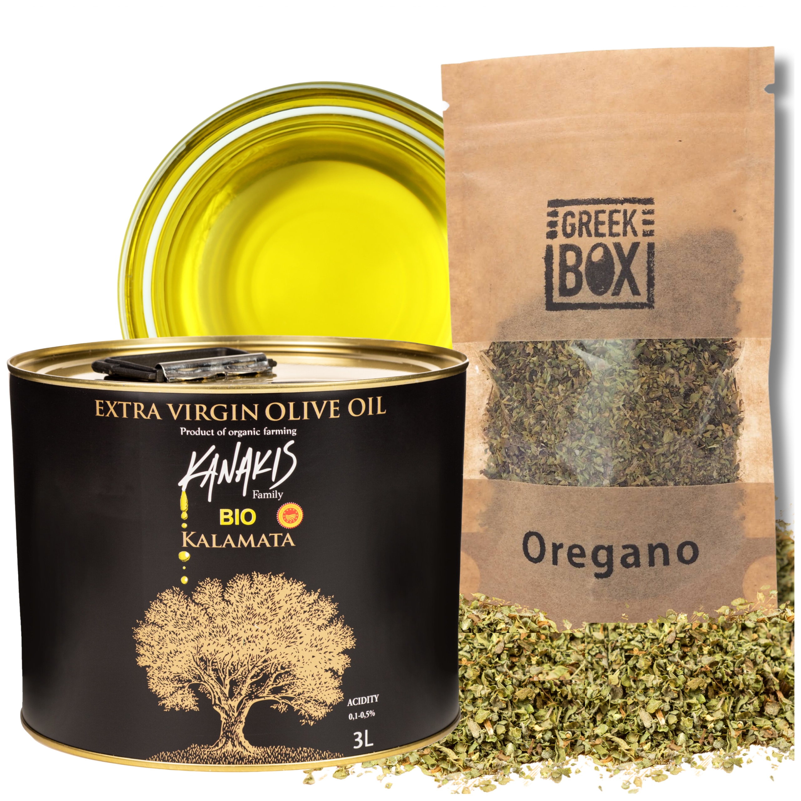 Extra panenský olej Grecka Bio 3 l Pdo Organic Kalamata Řecké Oregano 10 g
