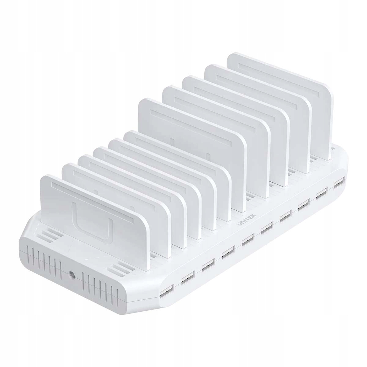 Unitek Nabíjecí stanice 10xUSB 2.4A 60W bílá, rychlá organizace