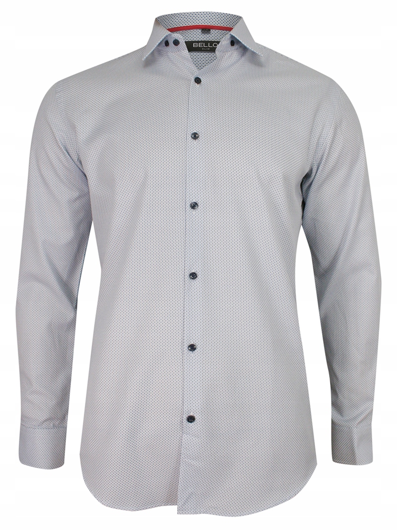 Bílo-modrá Slim košile Bello 42/176-182