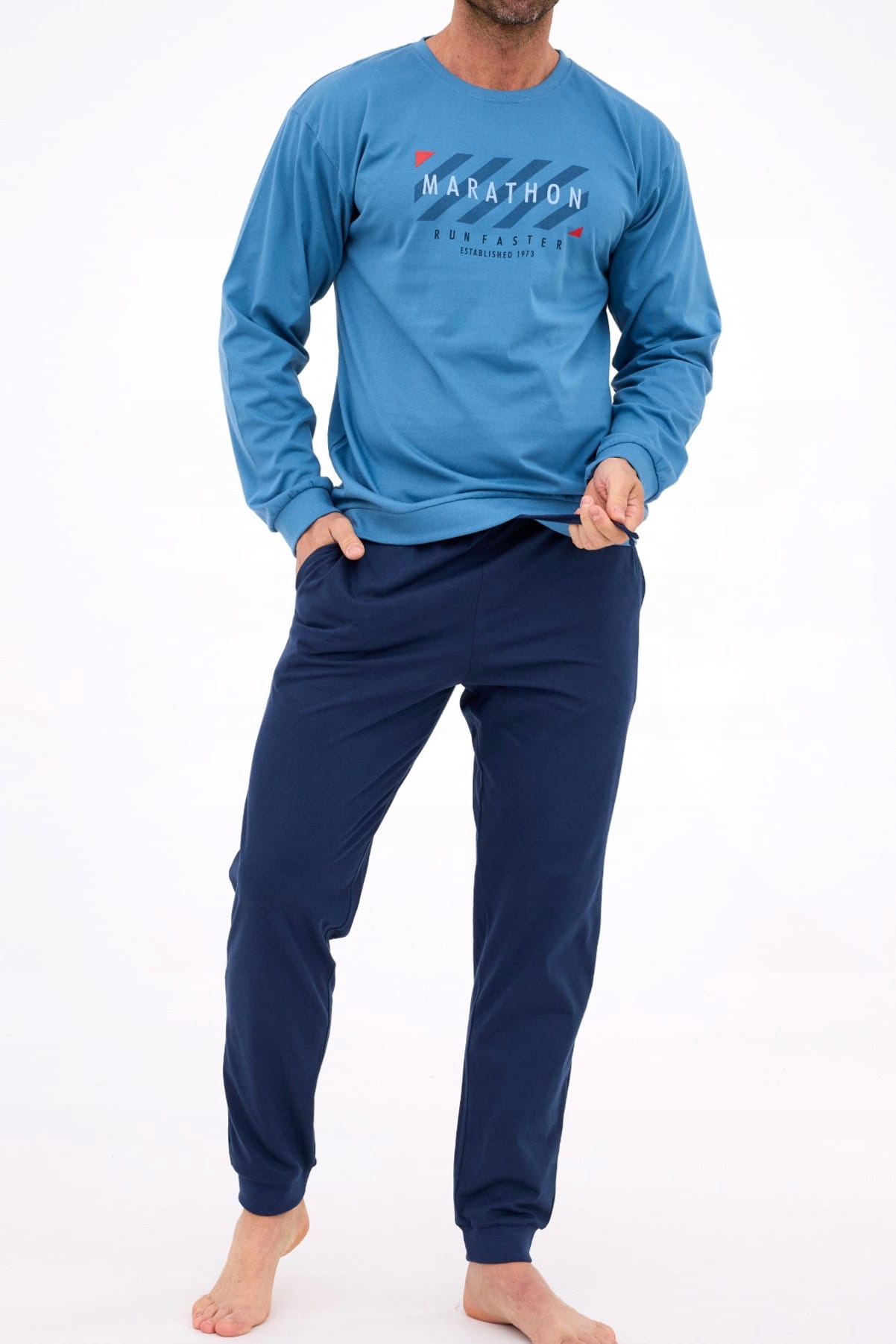 Pánské pyžamo s dlouhým rukávem Cornette 322/301 Marathon [Velikost 2XL]