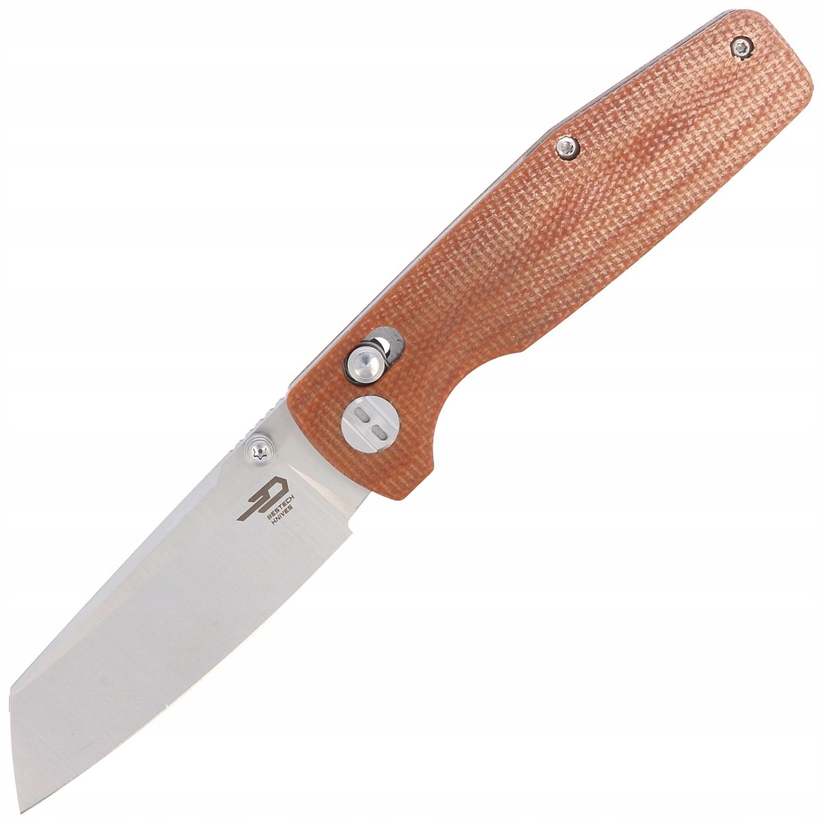 Nóż składany Bestech Slasher Stal D2 Reverse tanto Stalowy klips Bar lock