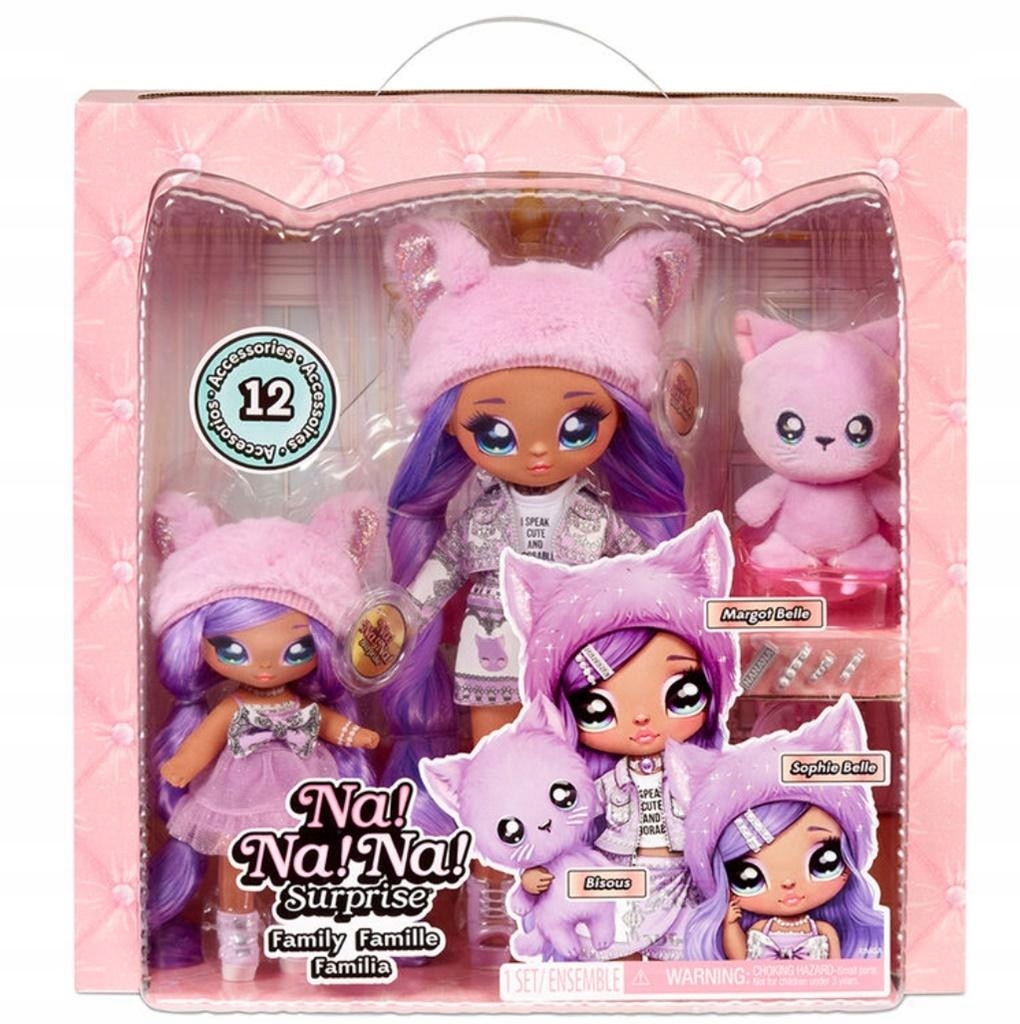 Na! Na! Na! Surprise FAMILY NaNaNa LALKA LAWENDOWE KOTKI RODZINKA Na Na Na