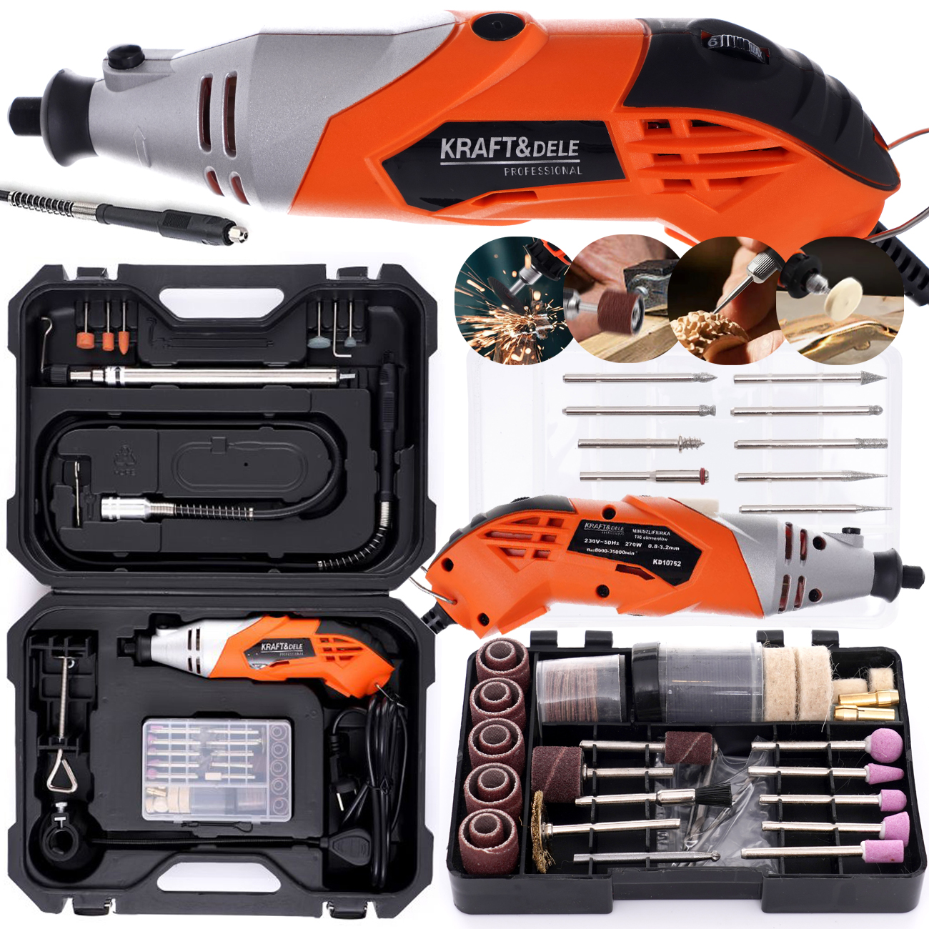 Mini Szlifierka Frezarka Wielofunkcyjna do Szlifowania Drewna Metalu Zestaw