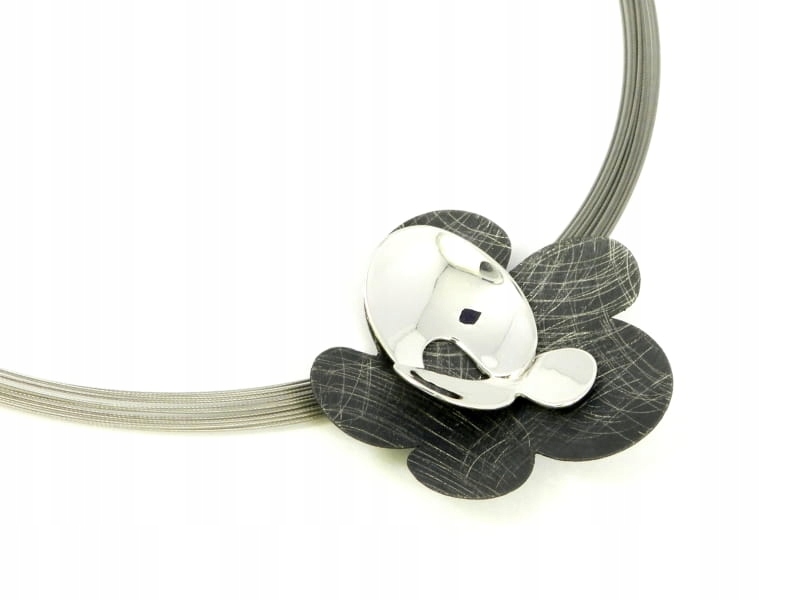 Náhrdelník květ stříbro oxidovaný