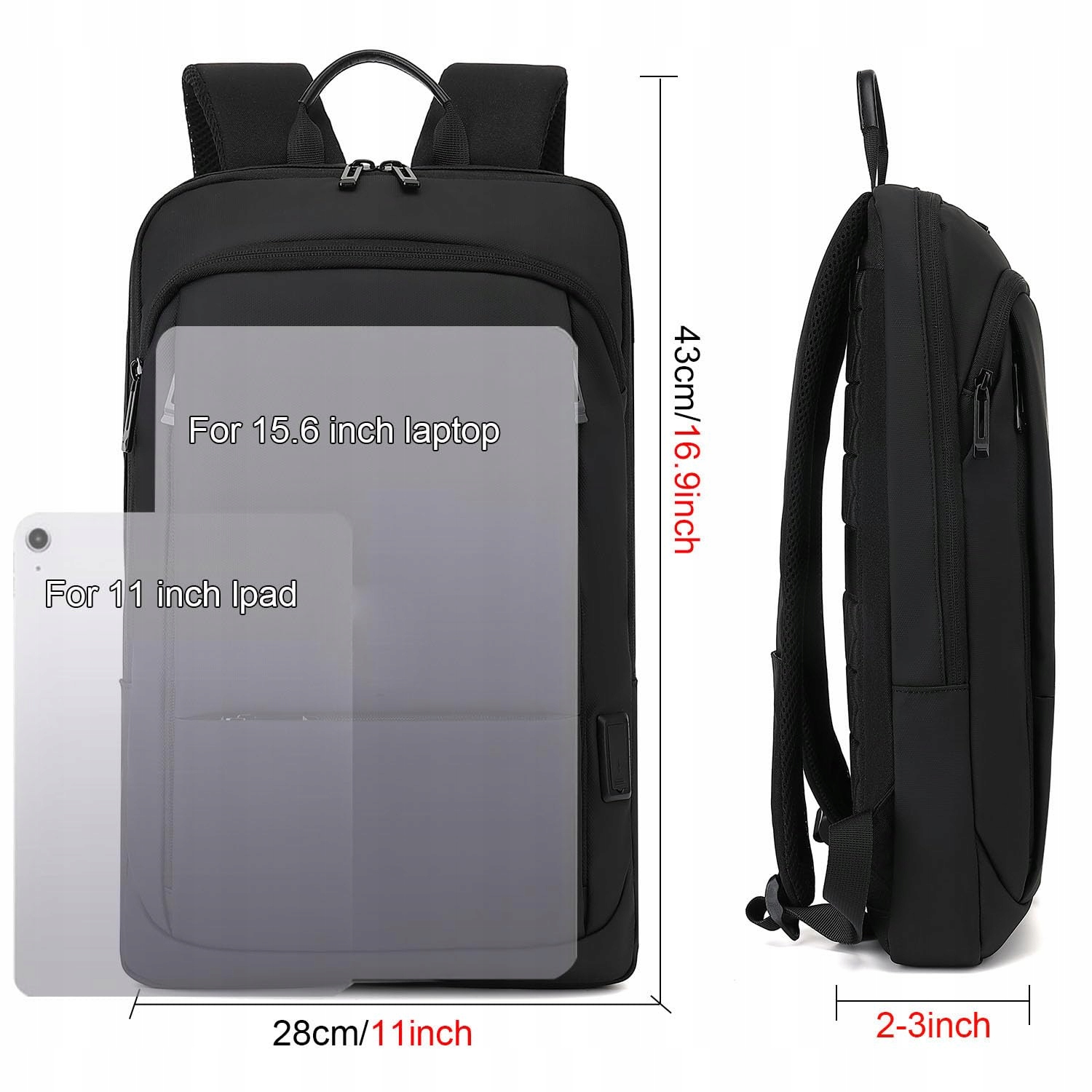 Augur Batoh Obchodní Slim Pánský 15,6 palců Voděodolný Na Notebook Cestovní
