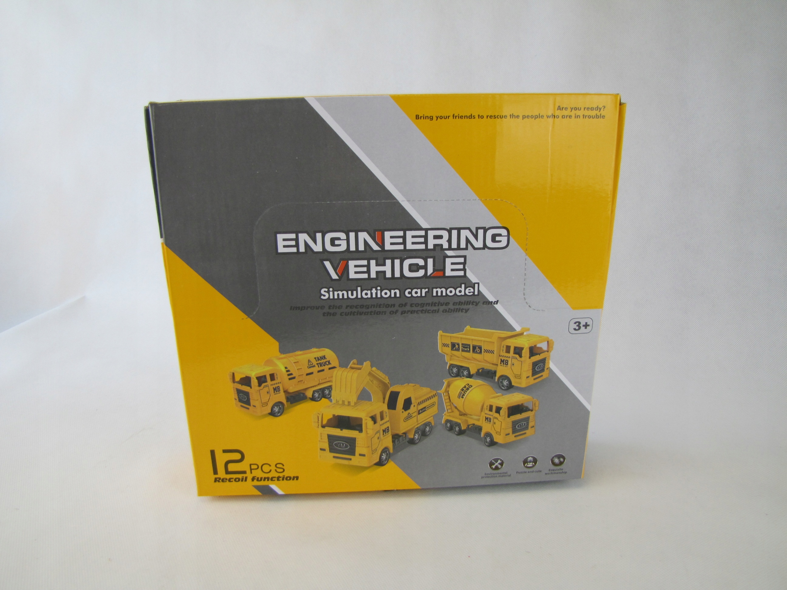 Pojazdy inżynieryjne seria engineering vechicle plastik 12cm Marka bez marki