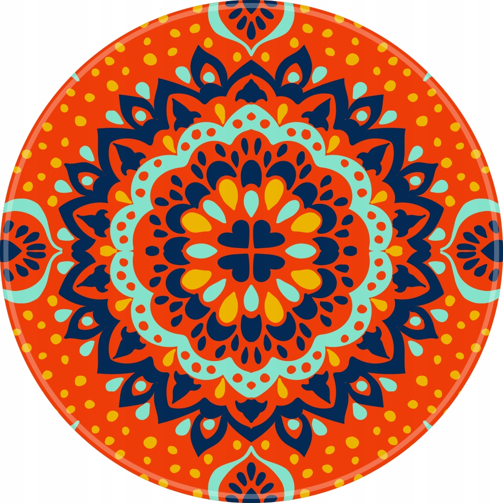 

Podkładka Pod Fotel okrągła 100cm Mandala Kolorowa