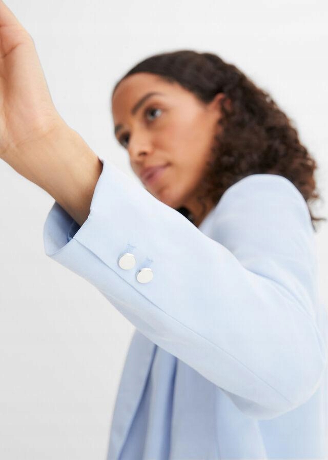 BONPRIX MARYNARKA DAMSKA Z WISKOZY __46 Kolor niebieski