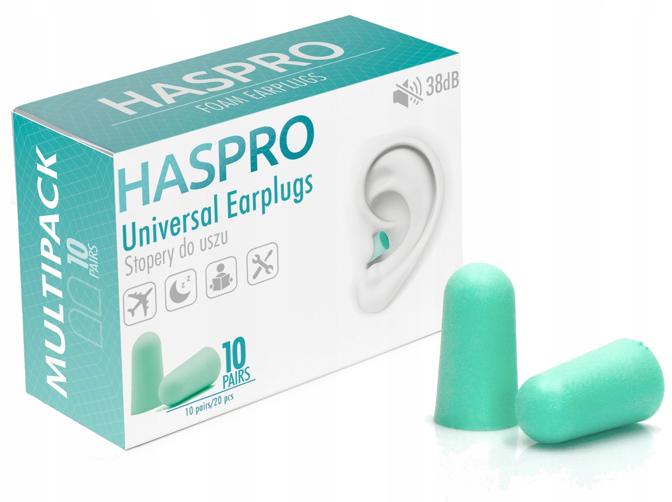 

Zatyczki Do Uszu Stopery Haspro Uniwersalne 10 par
