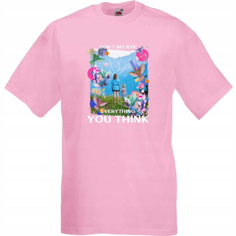 

Koszulka kolaż aesthetic zdjęcie M różowa