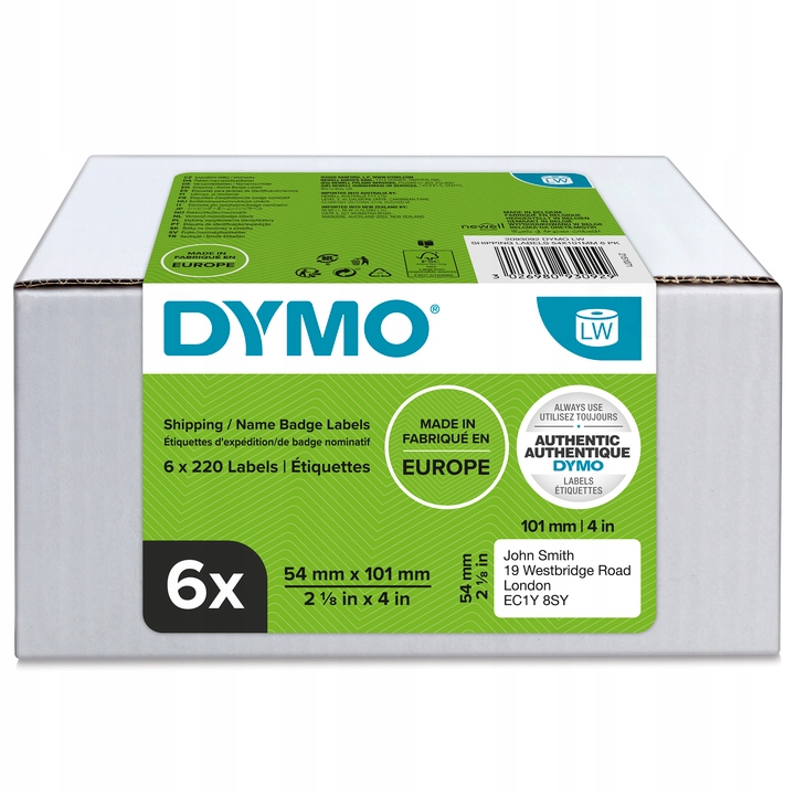 Etikety Dymo 99014 2093092 54x101 mm bílé 6 ks