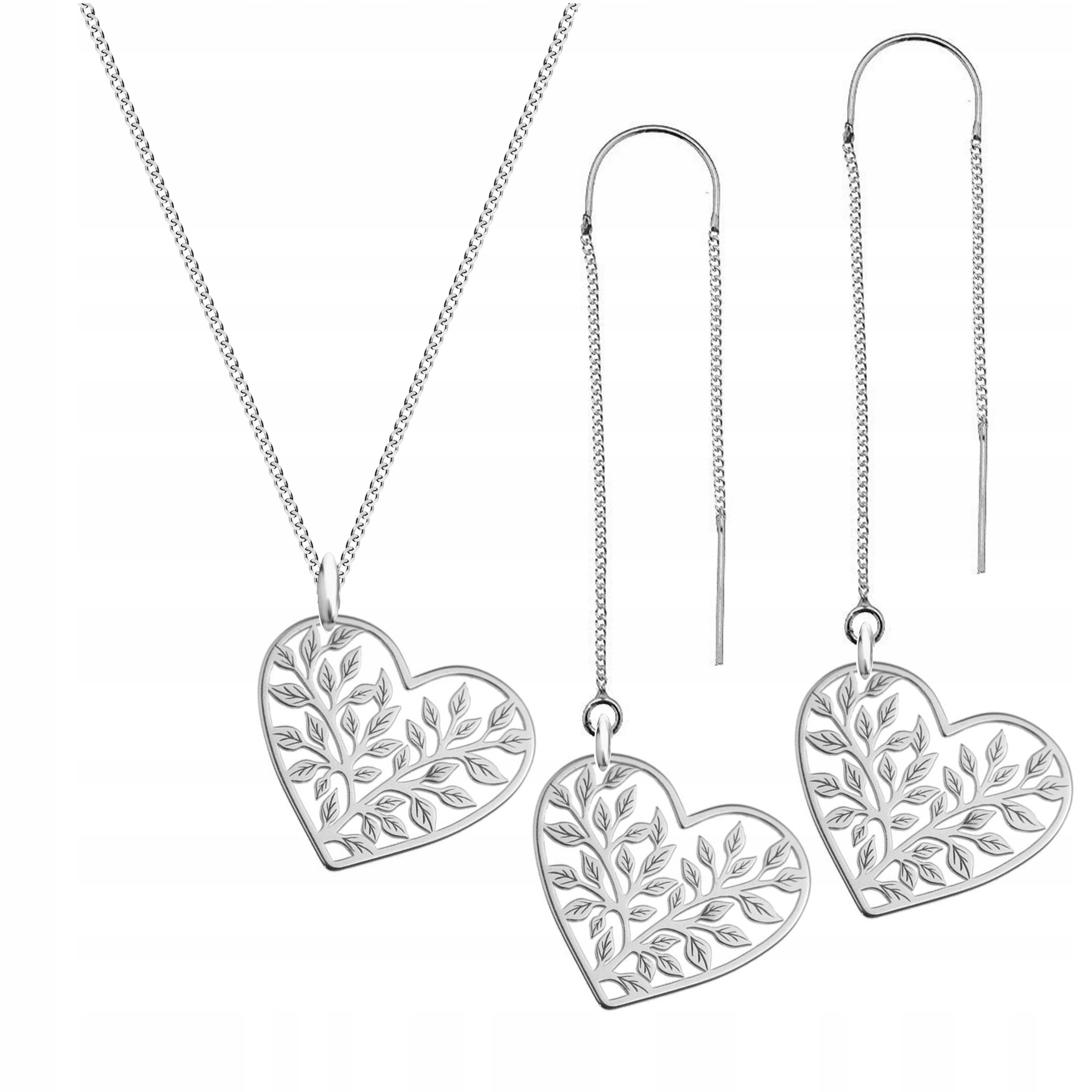 

Srebrny Komplet Serce Drzewo Życia srebro 925