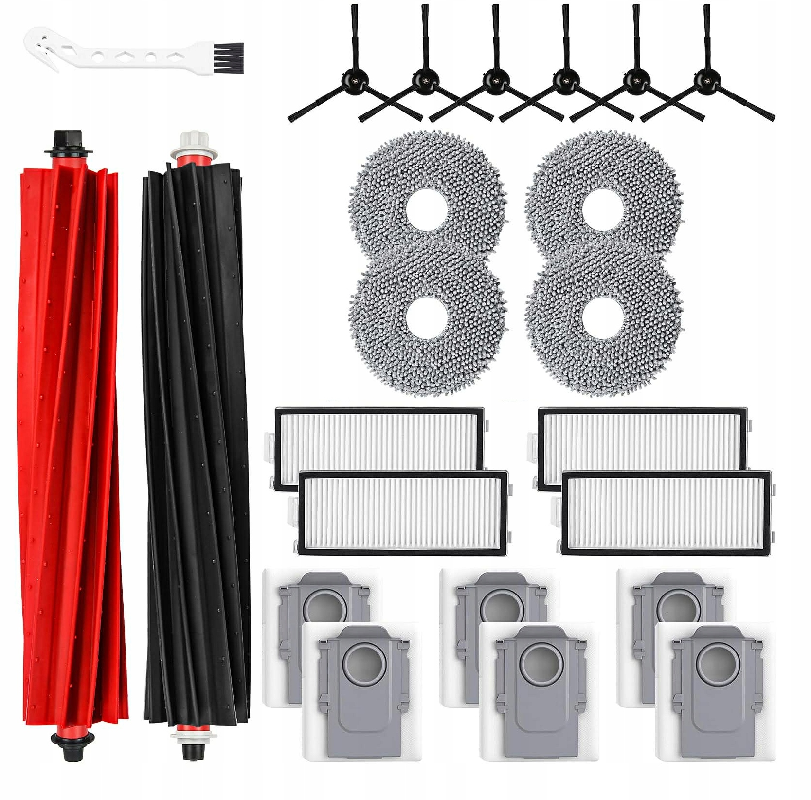 Velká sada 23 kusů příslušenství pro robotický vysavač Roborock Qrevo