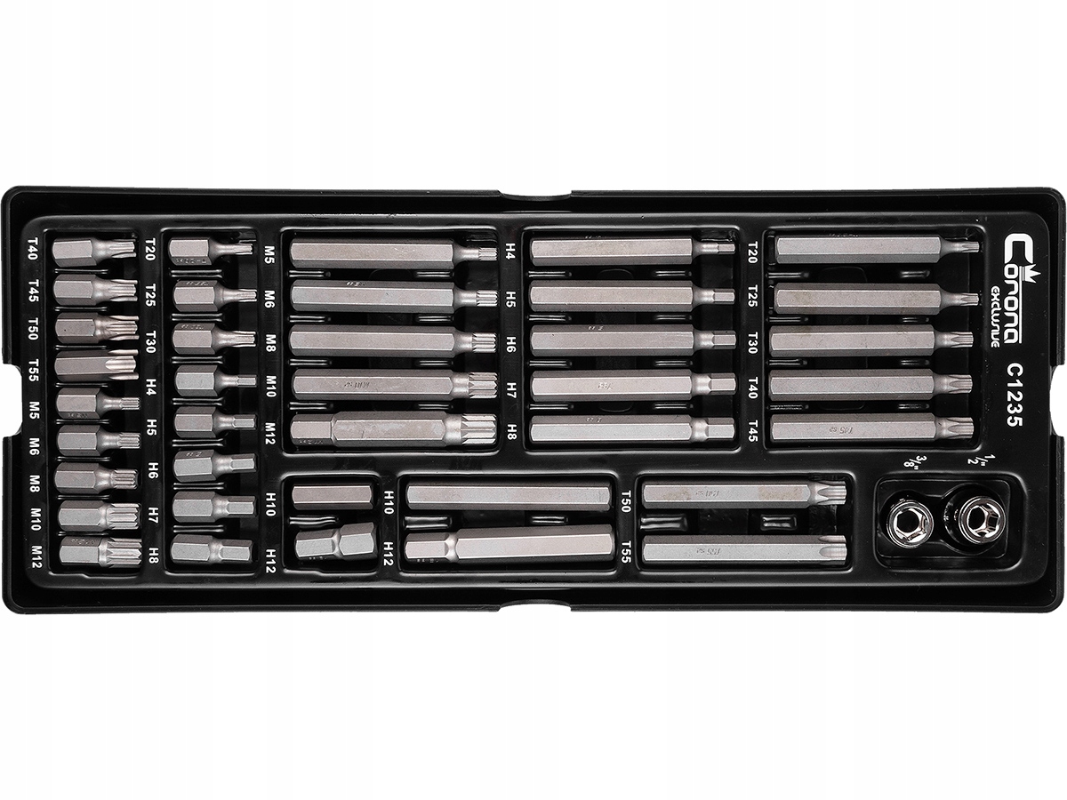 Wkład Zestaw Bitów Torx Hex Spline 40 elem. C1235