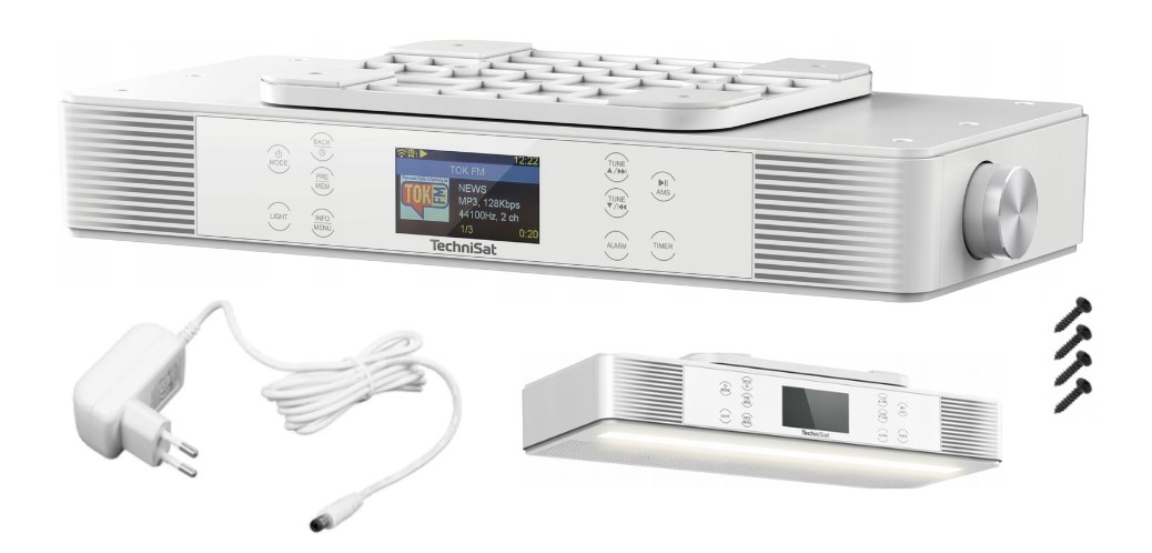 Kuchyňské podskříňkové rádio Wi-Fi Fm Bluetooth TechniSat KitchenRadio bílé