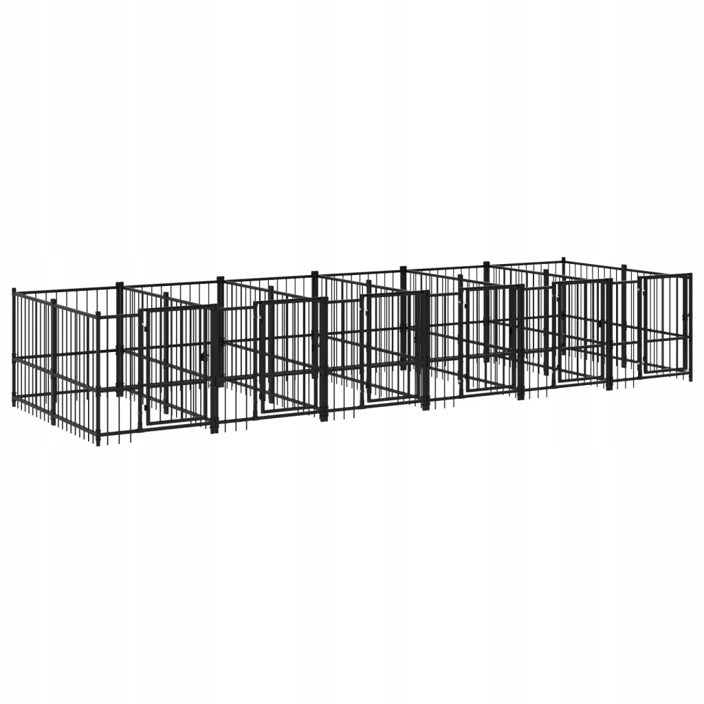 Levně Klec pro psa 582x193,5x100 cm, černá