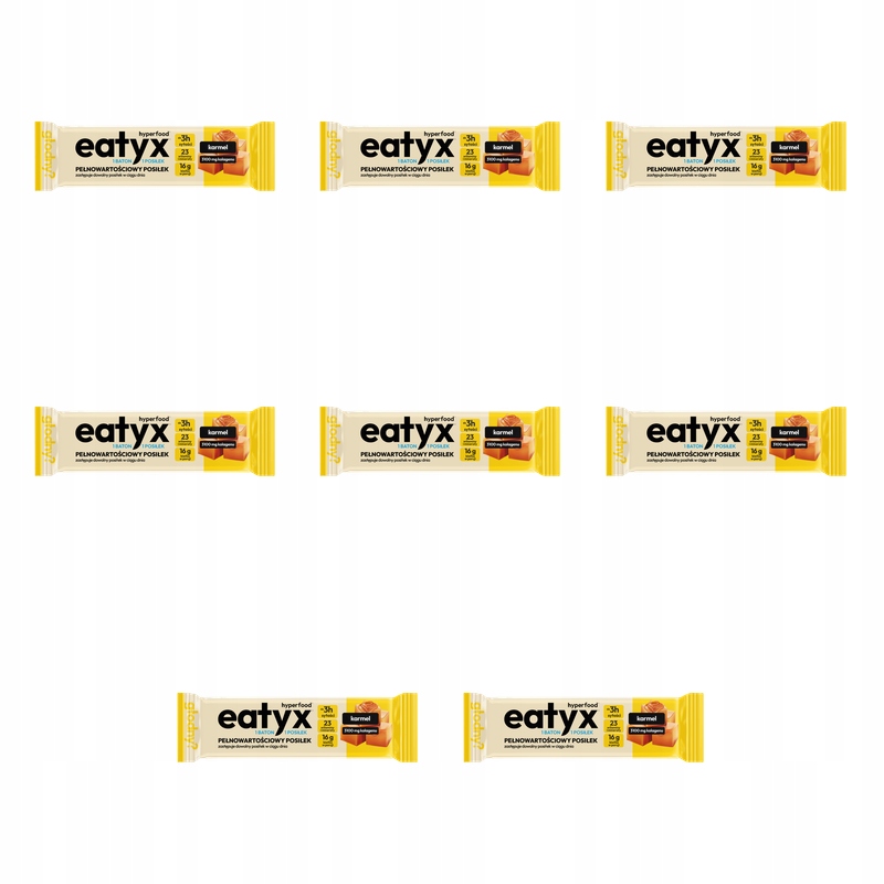 Oshee Eatyx tyčinka s jídlem karamel v tmavé čokoládě 60 g X8
