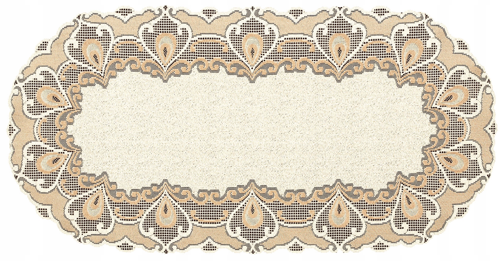 

Bieżnik Żakardowy Owal krem/c.złoto 50x110 222521