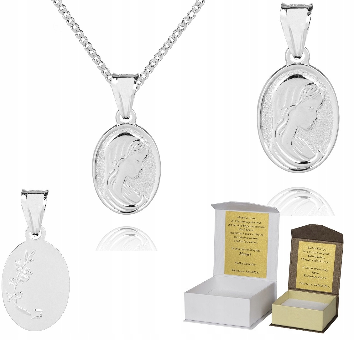 925 Stříbrný řetízek medailonek Dedikace 40 cm P3M38