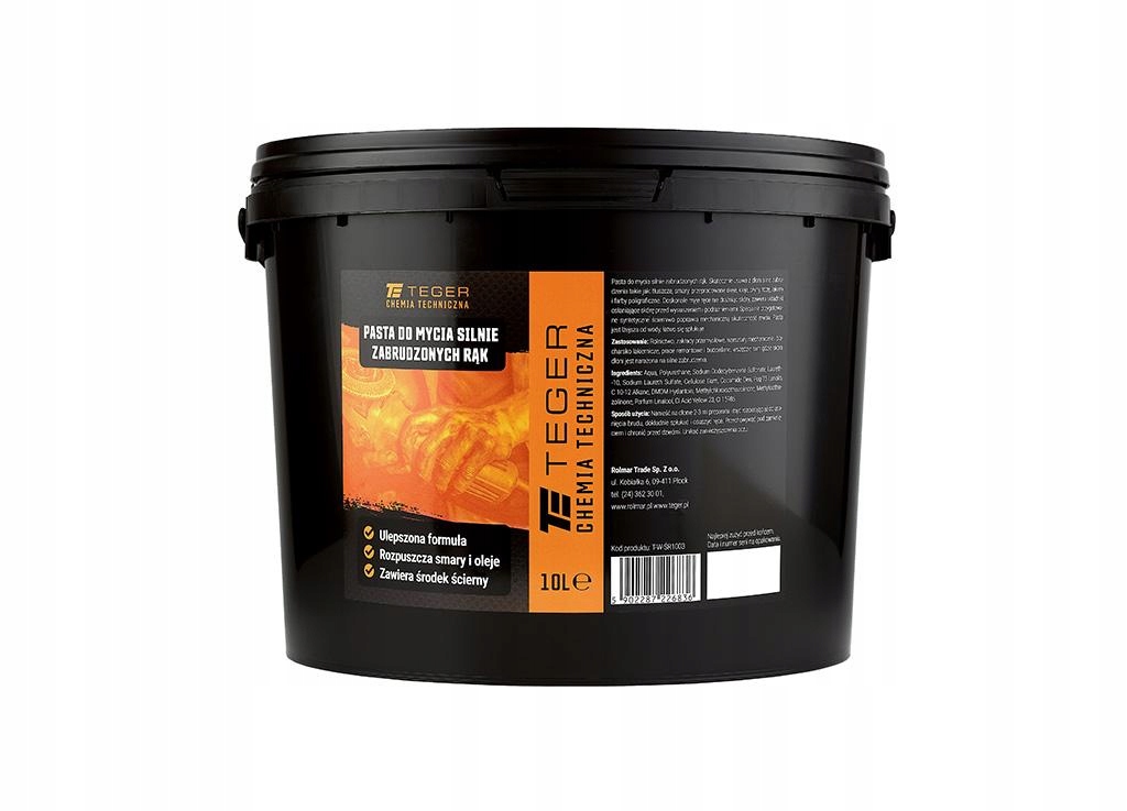 

Pasta Bhp do mycia zabrudzonych rąk 10l Teger