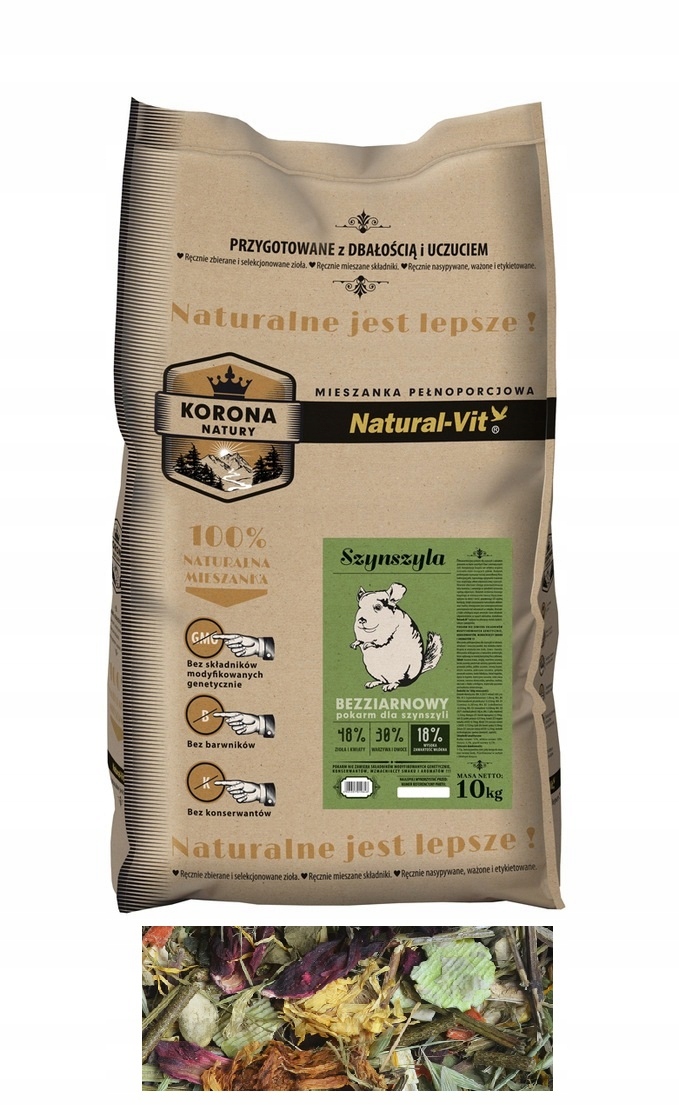Levně Korona Natury – Směs Natural-Vit – Činčila – 10 Kg
