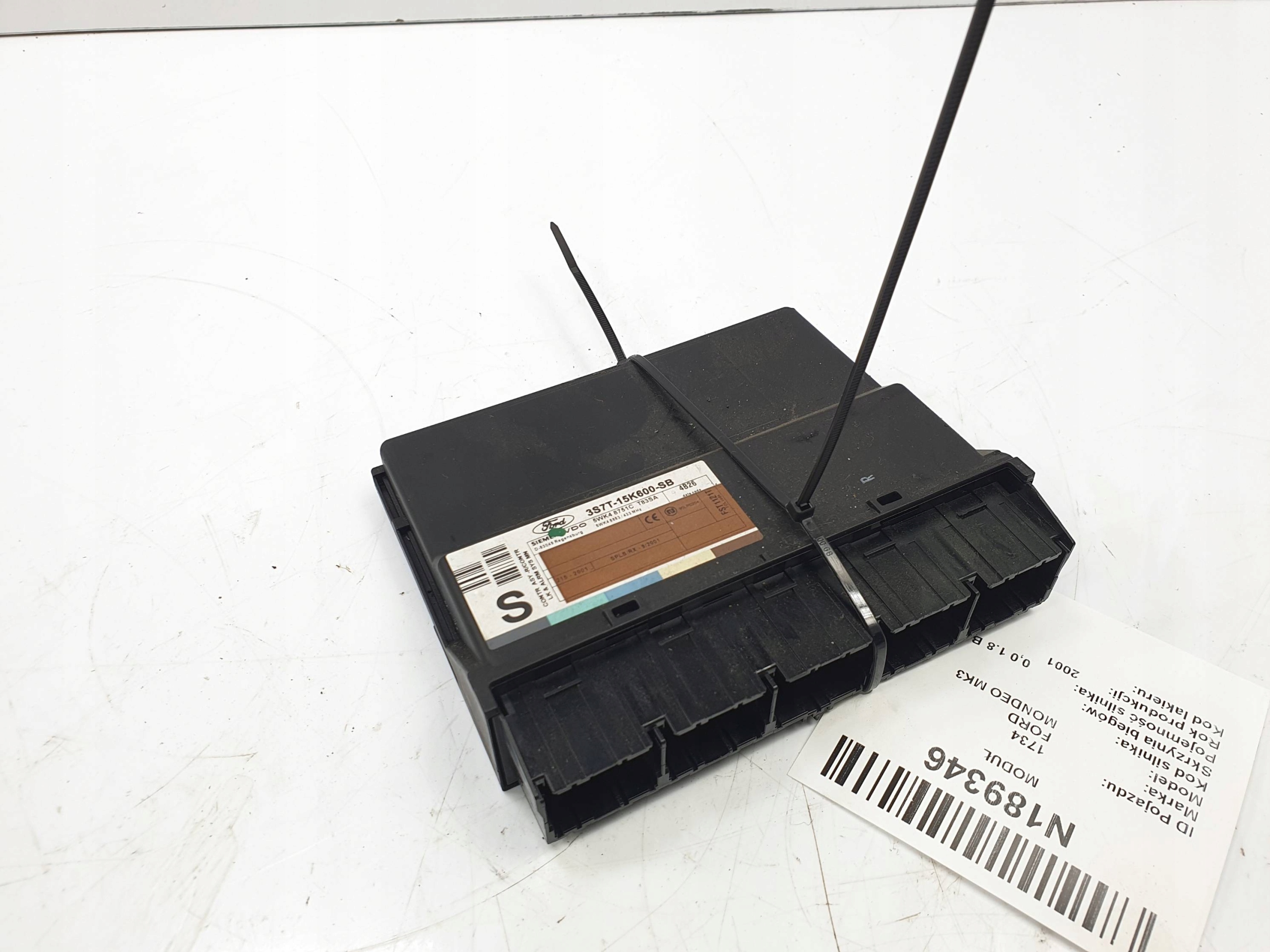 Unité commande confort 3S7T-15K600-SB FORD MONDEO MK3