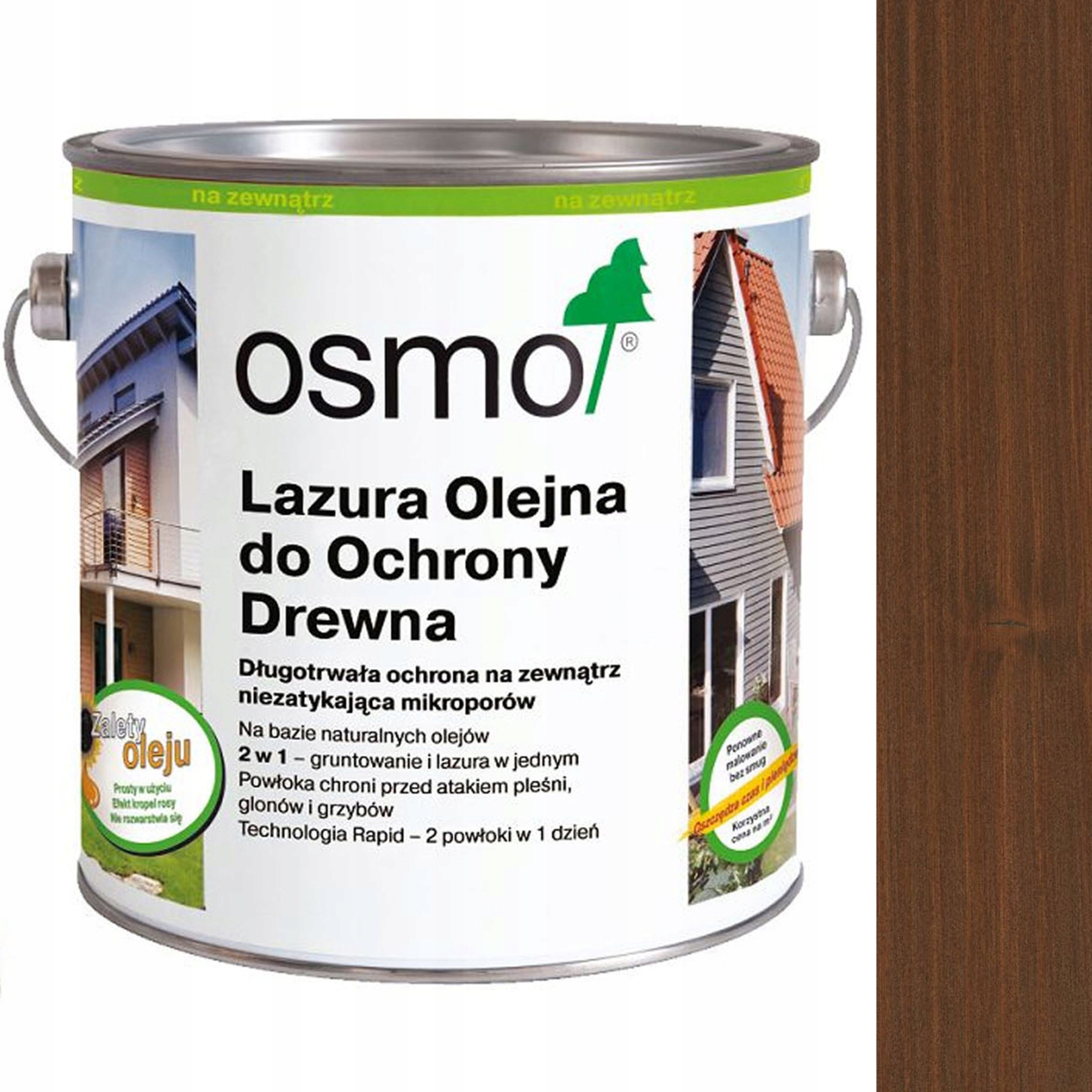 Osmo 708 Lazura Olejna Ochronna do drewna Teak 2,5L