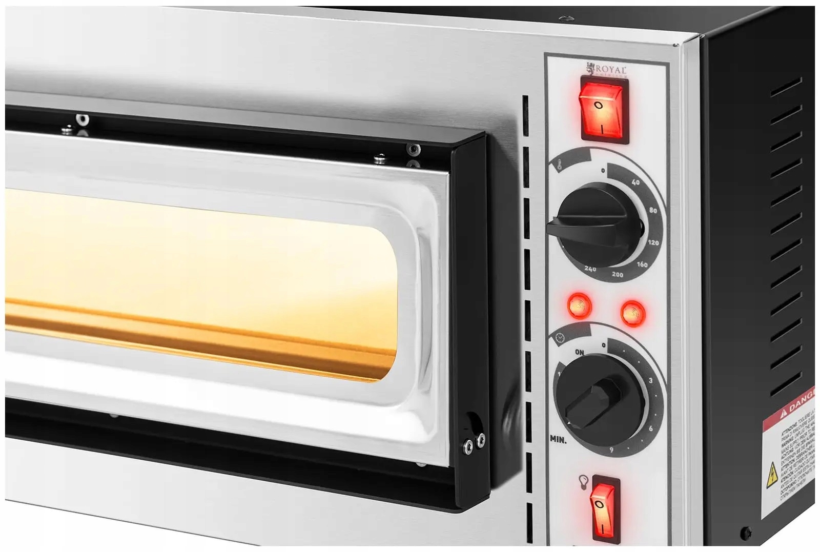 Piec do pizzy elektryczny 1600 W 50 cm Royal Catering RC-POB140GL 10011810
