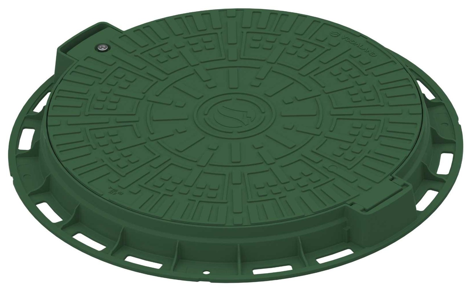 Kryt Zahradního Poklopu Ø600 Plastový Kulatý Pp 600 h80 A15 zelený