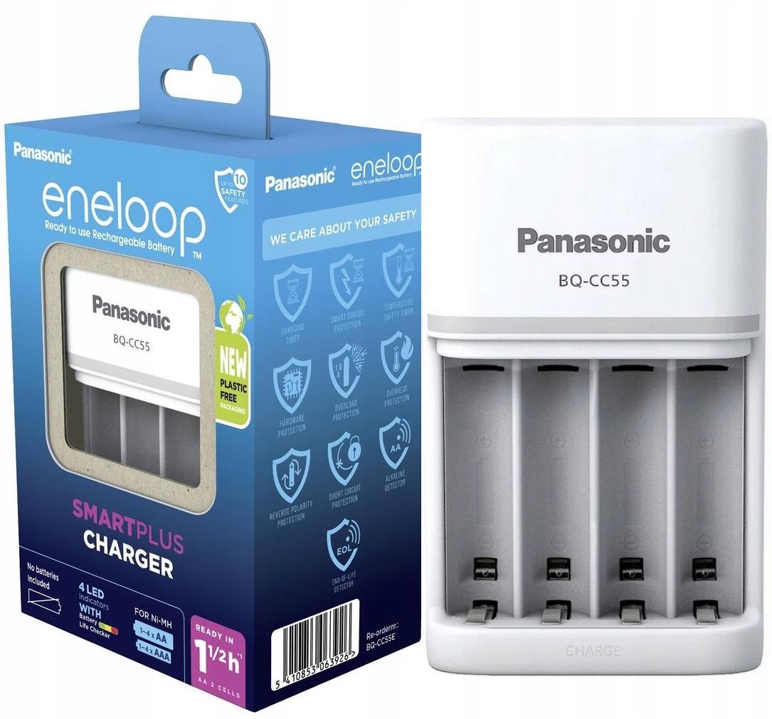 

Ładowarka Panasonic Eneloop BQ-CC55 Eko 4x R6 Aa