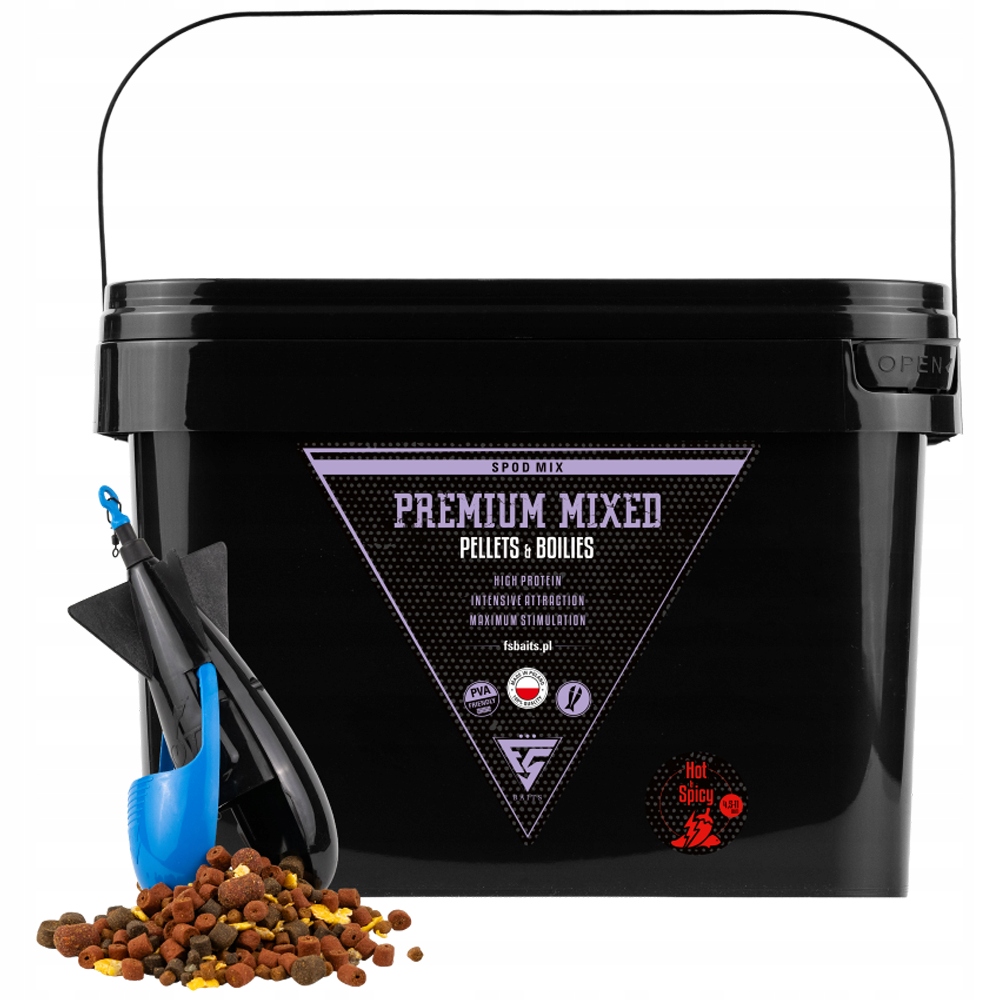Fs Baits Spod Mix Hot & Spicy 4,5-11mm Mieszanka pelletów 7 kg